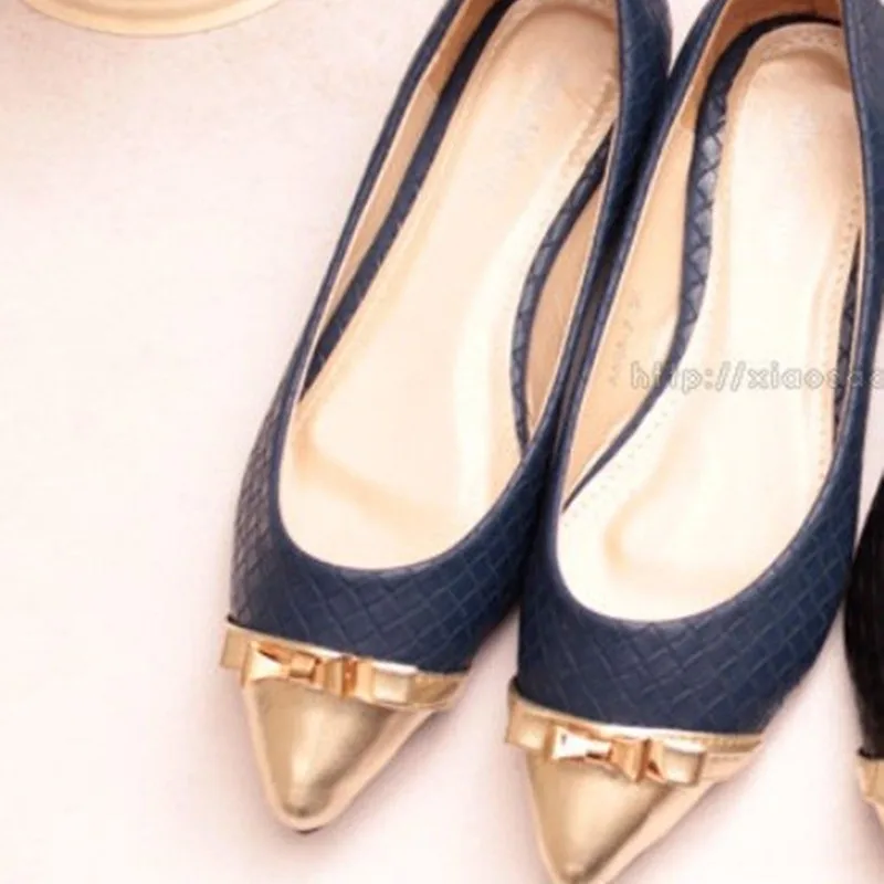 Lady&#39;s Top Selling  skin Soft Bowtie Patent Pointed Toe Flat Heels Shoes Big Siz - £149.04 GBP
