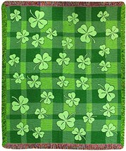 Manual Irish Collection 50 x 60-Inch Tapestry Throw, Shamrocks, - £41.81 GBP