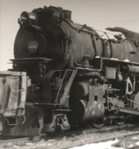 Pennsylvania Railroad PRR #6424 2-10-4 Locomotive Train B&amp;W Photo Groton Yard OH - £9.53 GBP