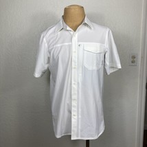 Columbia Sportswear Shirt Mens Medium White SS Omni-Shield Advanced Repellency - £17.98 GBP