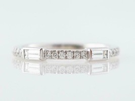 2Ct Round &amp; Baguette Cut Cubic Zirconia Eternity Wedding Band 925Sterling Silver - £56.83 GBP