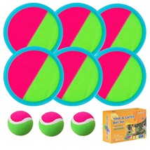 Beach Toys - Outdoor Games, Sand Toys, Toss And Ball Set With 6 Paddles And 3 Ba - £38.59 GBP