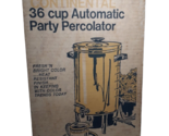 Vintage West Bend Continental 39409 36-Cup Coffee Percolator MCM Harvest... - $39.29