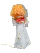 Vintage Light-Up Angel Doll Figurine with Candles by Mr. Christmas Tree Top Work - $13.28