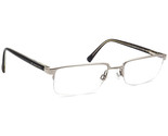 Burberry Eyeglasses B 1006 1005 Shiny Silver/Black Half Rim Italy 52[]18... - $159.99