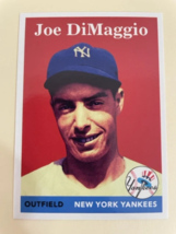 1958 Topps Style JOE DIMAGGIO Custom Artist Novelty Baseball Card - £3.93 GBP