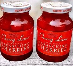 2 Cherry Lane Maraschino Real Cherries Salad Style 10oz Jars 20oz Total ... - $18.80