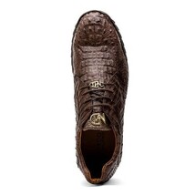 Kratos Genuine Caiman Crocodile Fashion Sneaker Brown image 5