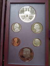 1984 Prestige Proof Set W/Commemorative Olympic Silver Dollar - 6 Coin Set COA - £29.23 GBP