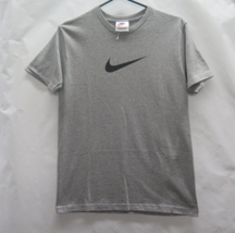 Vtg Nike Shirt Sz Mens M Medium Gray Black Center Swoosh 90s USA Made White Tag - £33.58 GBP