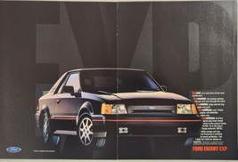 1986 Print Ad Ford Escort EXP Sport Coupe Cars with 1.9 Liter Engine - £16.03 GBP