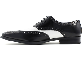 Stacy Adams Tinsley Wingtip Oxford Men's Shoes Black White Lace Up 25092-111 image 4
