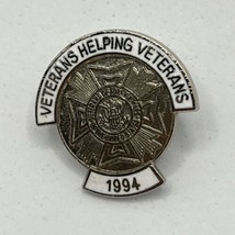 VFW Veterans Helping Veterans Of Foreign Wars Patriotic Enamel Lapel Hat Pin - $5.95