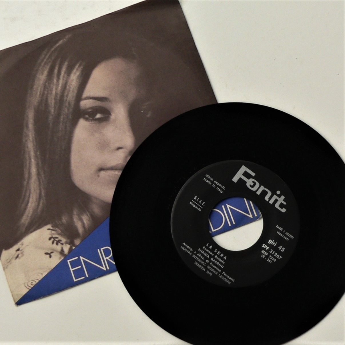 ENRICA GARDINI - LA SERA -  EX- 1970 7&quot; 45 rpm Italian Chanson Pop - P/S... - $11.87