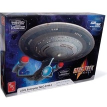 AMT Star Trek TNG NCC-1701-C Enterprise Plastic Model Kit 1/1400 Scale #1332M  - £37.97 GBP