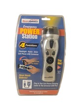 Ready America Emergency Power Station Flashlight Radio Siren Phone Charger NEW - £11.96 GBP