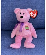 TY Beanie Baby Plush EGGS the Pink Tylux Easter Bear 8.5” Vintage 2000 MWMT - £6.26 GBP