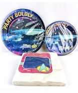 Vintage Star Trek The Next Generation Party Boldly Paper Plates 2 Size &amp;... - £68.83 GBP