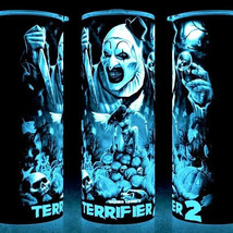 Glow in the Dark Terrifier Art the Clown Horror Cup Mug Tumbler - £18.15 GBP