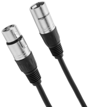 2-Pack XLR Microphone Cable for Speaker or PA System, All Copper Conduct... - £27.43 GBP