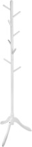 Dohang Coat Rack, Freestanding Sturdy Coat Tree, Wooden Hanger,, White - £31.35 GBP