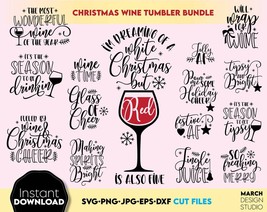 Christmas Wine Glass SVG, Christmas Wine SVG, Wine Quote Svg Wine Decal svg Wine - £3.13 GBP