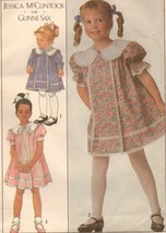 Childs Party Xmas Easter Front Panel Dress Gunne Sax McClintock Sew Pattern S5 - £9.58 GBP