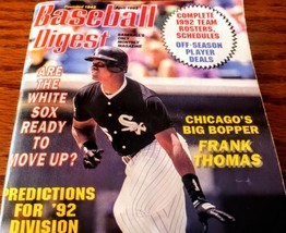 Baseball Digest Chicago White Sox Frank Thomas April 1992 Issue Sports Magazine - £7.83 GBP