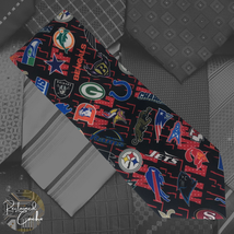 Ralph Marlin Men&#39;s Black NFL Logo Update &#39;96 Necktie Novelty Short Neck Tie NWT - £15.68 GBP