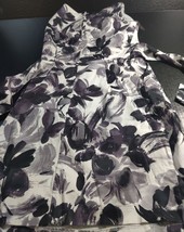 Corey P Sleeveless Cocktail Dress B&amp;W Floral Pattern Womens Size 6 - £9.91 GBP