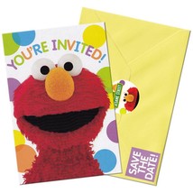 Sesame Street Elmo Birthday Save The Date Party Invitations 8 Per Package NEW - £8.82 GBP
