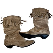 Lelli Kelly Suede Boots Fringe &amp; Small Heel Girls Sz 1 US (32 UK) - £15.01 GBP