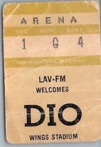 Vintage Dio Ticket Stub October 18 1985 Kalamazoo Michigan - $24.74