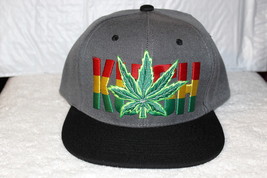 Kush Marijuana Leaf Cannabis Weed Pot Flat Bill Snapback Baseball Cap #3 - £10.54 GBP