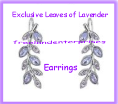 Earring Exclusive Leaves of Lavender Silvertone Crawler Earrings ~ Boxed ~ NEW - £10.08 GBP