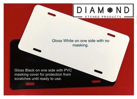 10 Custom Blank Black 6x12 Glossy License Plate Aluminum Metal Tag for C... - $29.99