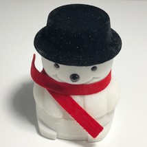 Snowman Ring Box  White Velour with Black Hat Jewelry Gift Box, Ring, Ea... - £8.16 GBP