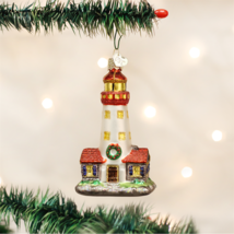 Old World Christmas Lighthouse Coastal Nautical Glass Christmas Ornament 20003 - £11.16 GBP