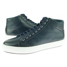 Alex D &quot;Boston&quot; Mid-Top Sneaker, Men&#39;s Casual Leather Shoes, Navy - £88.72 GBP