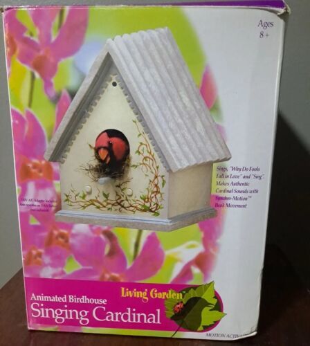 Primary image for Gemmy Animated Birdhouse Singing Cardinal "Why do fools fall in love" NEW 2000