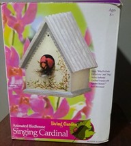 Gemmy Animated Birdhouse Singing Cardinal &quot;Why do fools fall in love&quot; NE... - £39.81 GBP