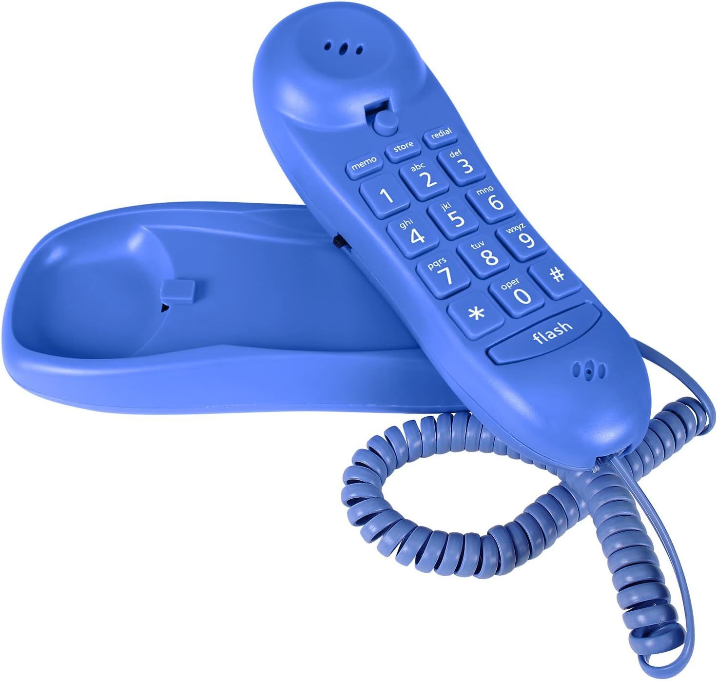 Slimline Blue Colored Phone For Wall Or Desk With Memory - $38.99