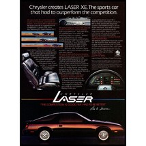 1984 Chrysler Laser XE Turbo Sports Car Vintage Print Ad 80s Digital Dash Photo - £8.66 GBP