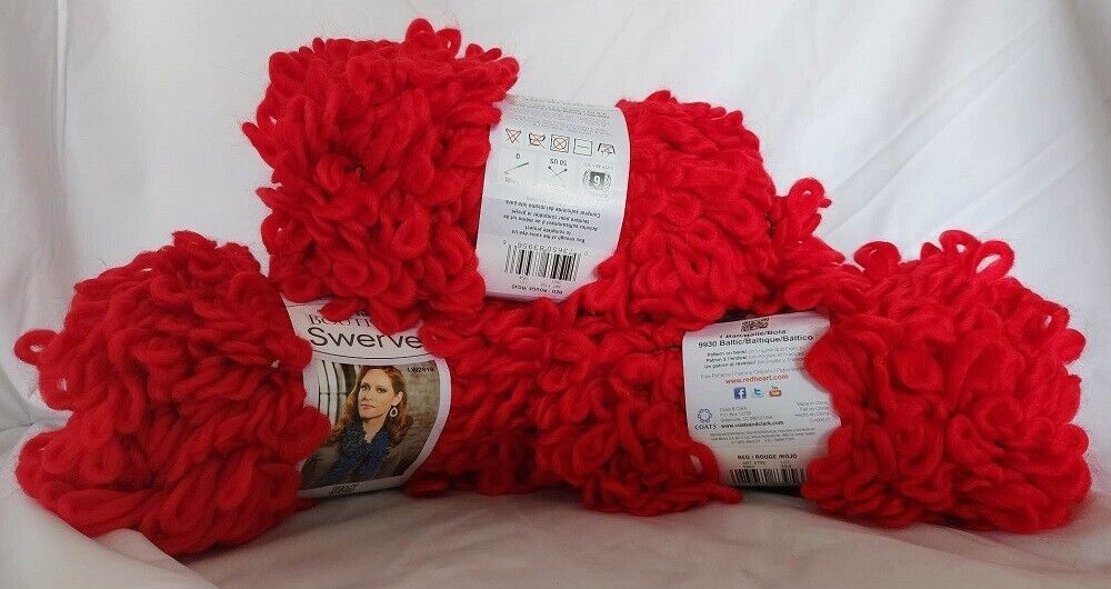 (3 Skeins) Red Heart Boutique Swerve LW2819 1 Ball Red Super Bulky 6 - $32.66