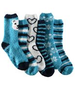 Tipi Toe Women&#39;s 3-Pairs Cozy Microfiber Anti-Skid Soft Orange White Col... - $10.77
