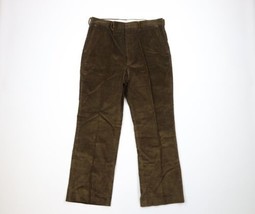 Vintage 70s Streetwear Mens 34x28 Faded Wide Leg Bell Bottoms Corduroy Pants USA - £70.04 GBP