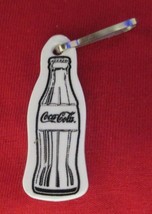 Coca-Cola Plastic Bottle Zipper Pull 1 3/4 Inches Long - £1.98 GBP