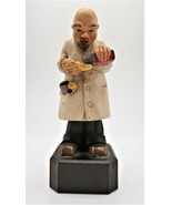Anri Toriart Hand Carved Wood Figurine Doctor W/ Medicine Italy 5.5&quot; - $55.33 CAD