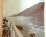Antique Original Stereograph Photo Meeting the Boat  - $11.83