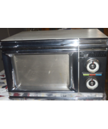 Vtg Chrome Amana RadarRange RR-3H Microwave Oven w/ Glass Tray Works great - $158.35